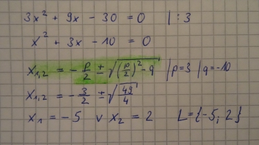Herleitung pq-Formel